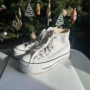 White Converse Platform